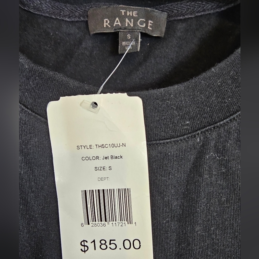 THE Range jersey padded black muscle mini dress crewneck in size Small NWT - Picture 4 of 7
